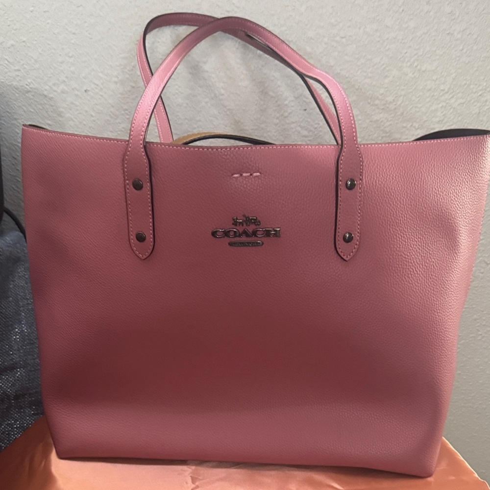 Coach Rose Leather Tote Bag
